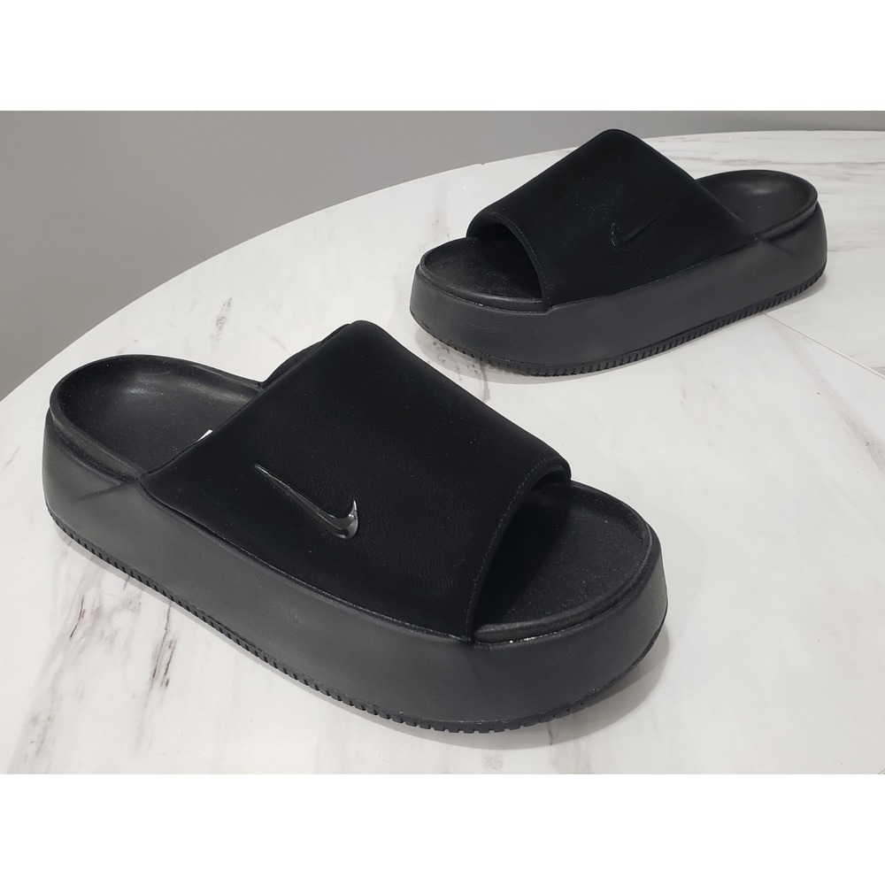 NEW NO BOX SZ 10 NIKE CALM ELEVATION Athletic Slides Sandals Slip On IO0495-001